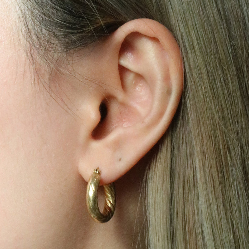 Chunky clicker hoop earrings