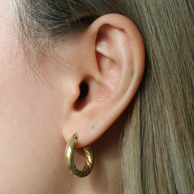 Chunky clicker hoop earrings