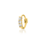 Triple cubic huggie earring (925)