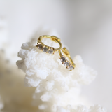 Triple cubic huggie earring (925)