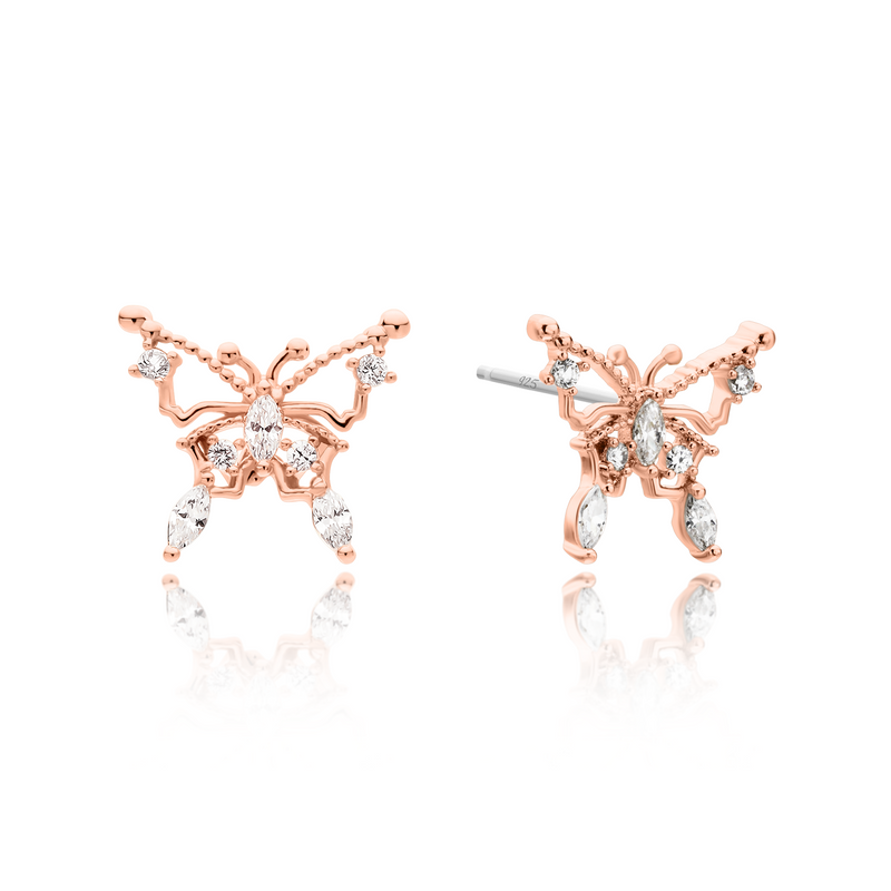 Cubic butterfly earrings