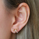 Cubic butterfly earrings