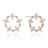 Clover circle earrings