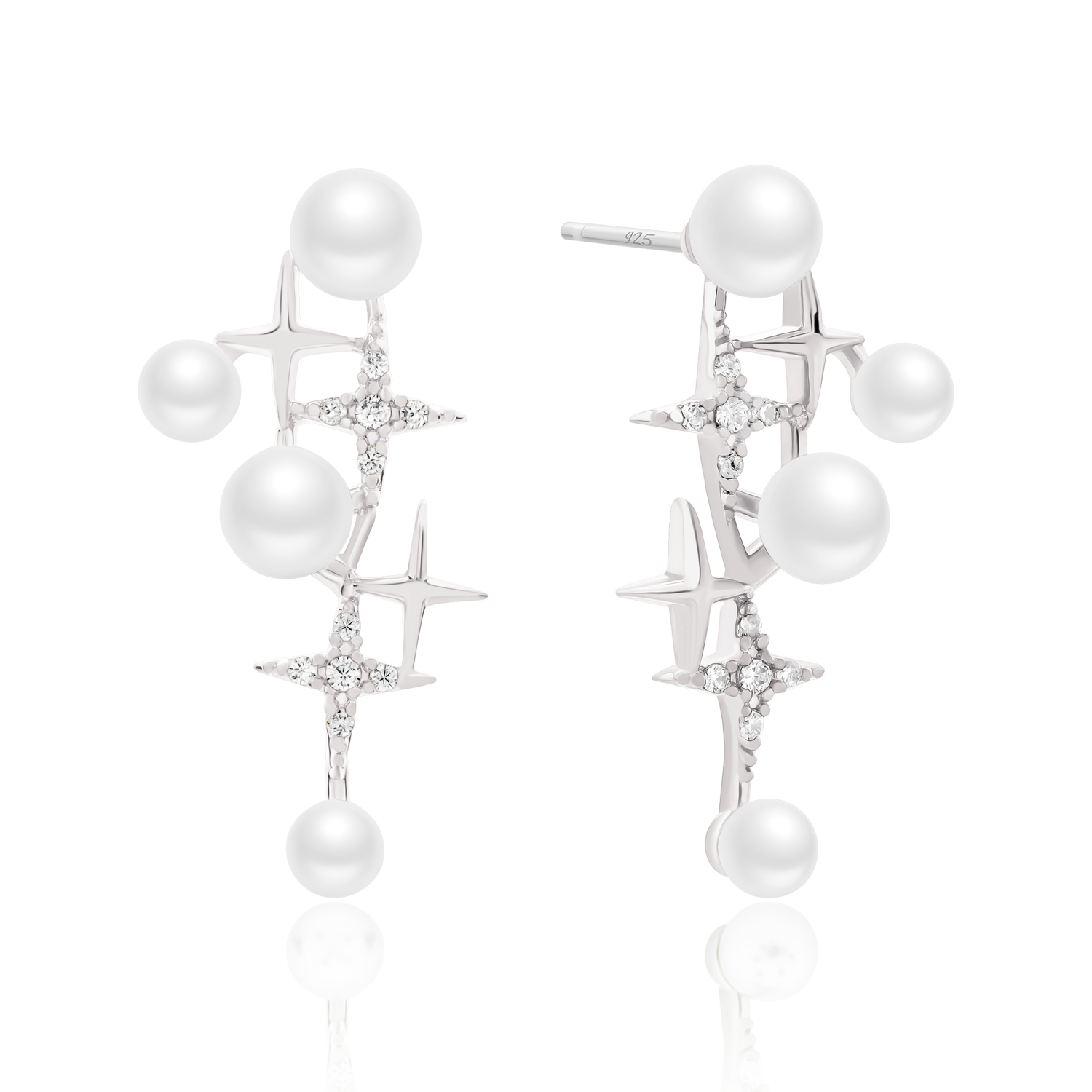 Pearl galaxy earrings