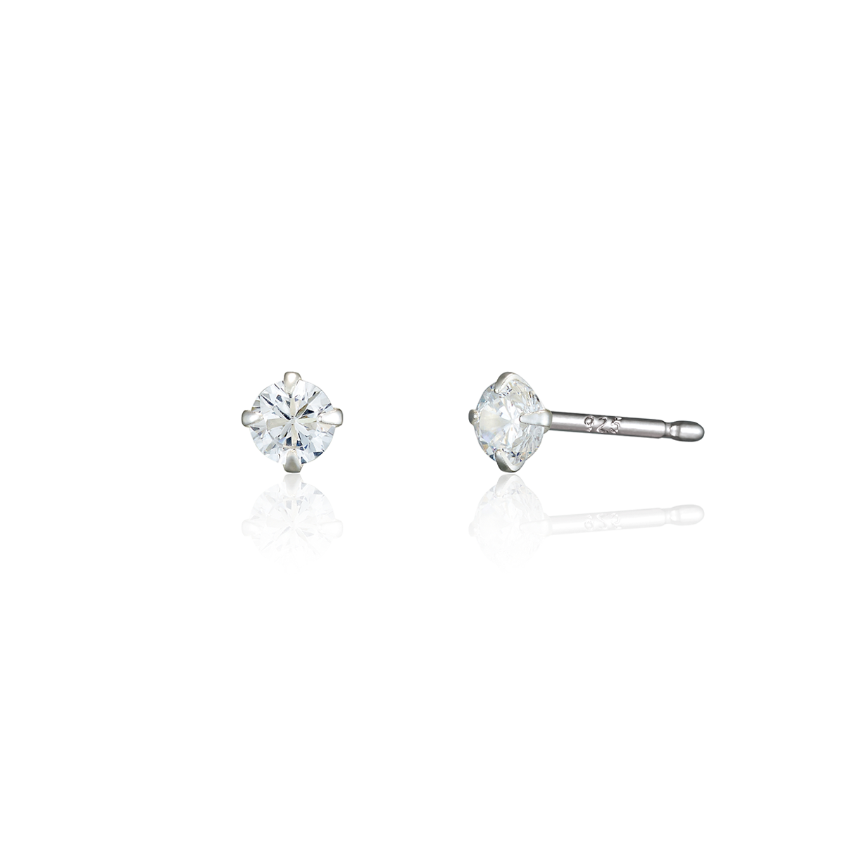 Cubic stud earrings