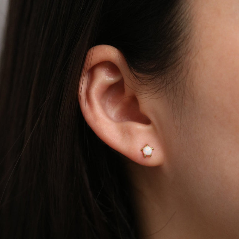 Opal turtle earrings