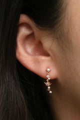 Milky way pearl dangle earrings