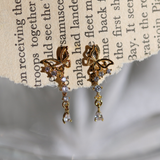 Butterfly drop earrings