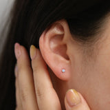 Tiny opal earrings