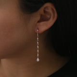 Tear drop cubic earrings