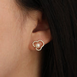 Pearl cloud stud earrings
