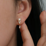 Pearl drop fairy earrings