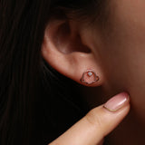 Simple saturn earrings