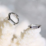 Square cubic huggie earring