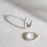 Pave huggie earrings