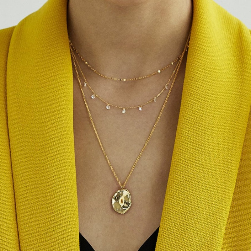 Oval palette necklace