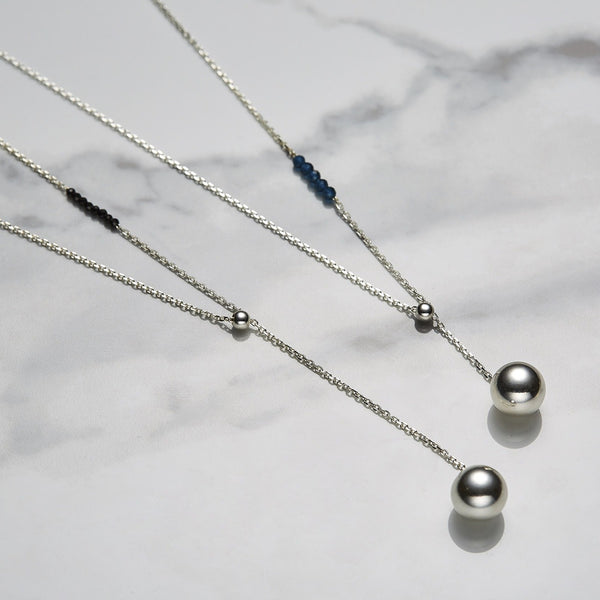 Silver drop necklace