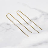 Drop stick long threader earrings