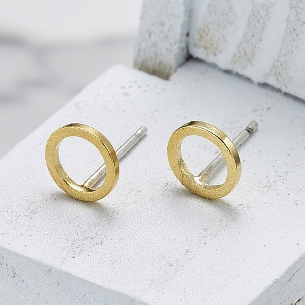 Small Line circle earrings