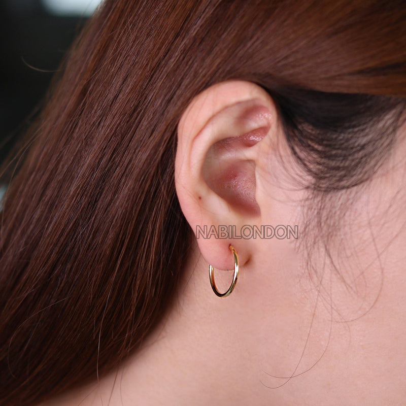 17mm hoop earrings (pair) - NABILONDON