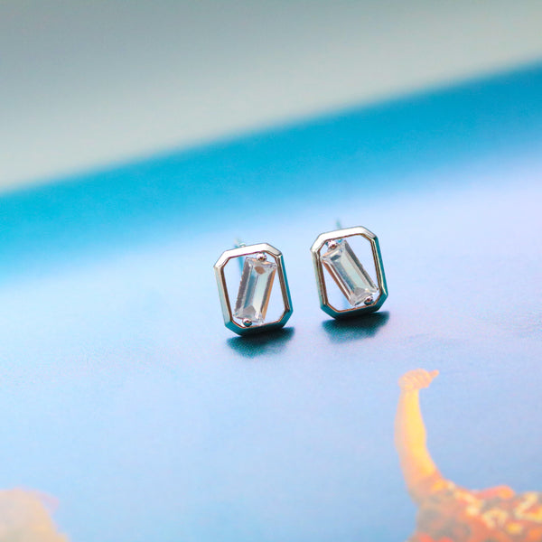 Square cubic earrings
