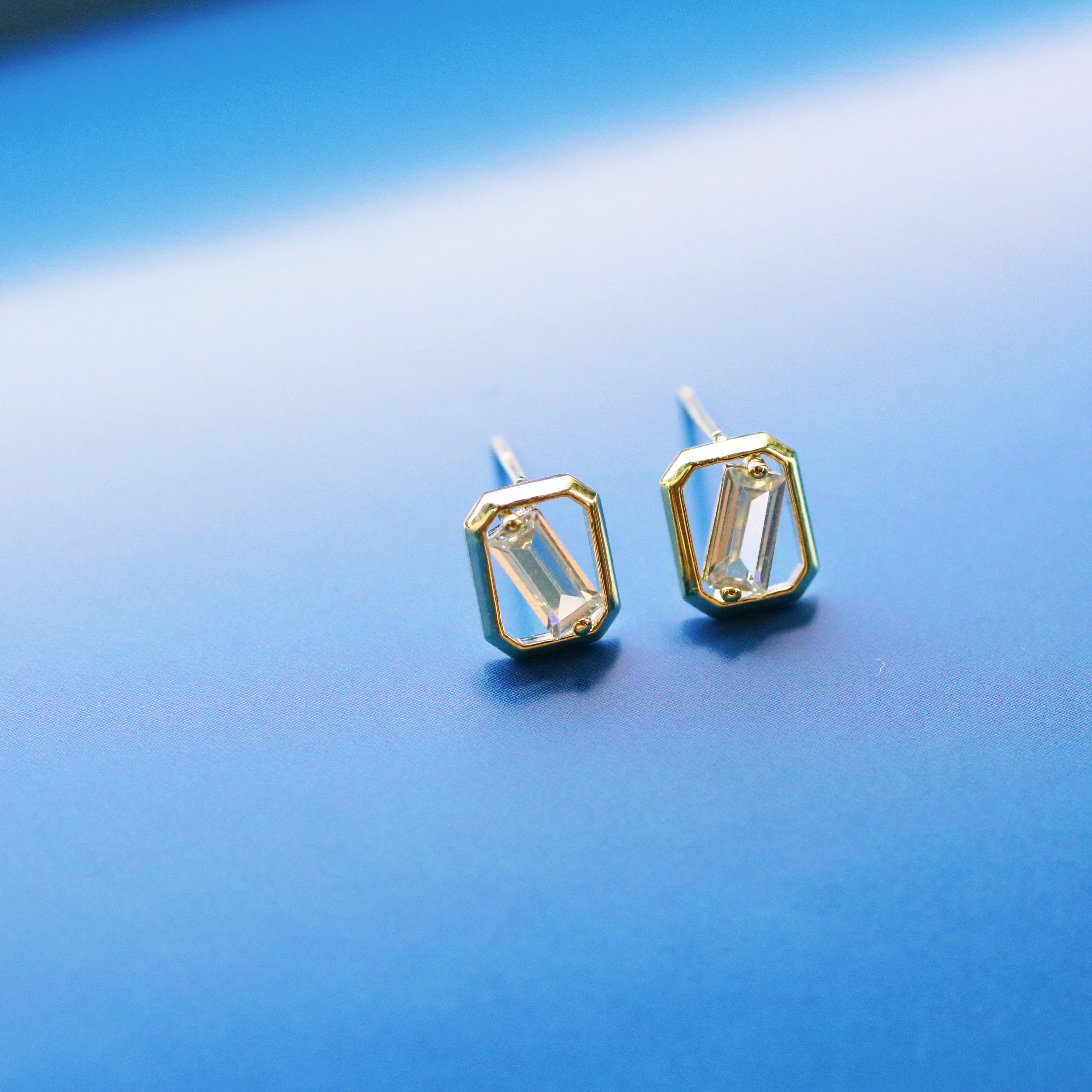 Square cubic earrings