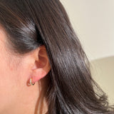 Pave huggie earrings