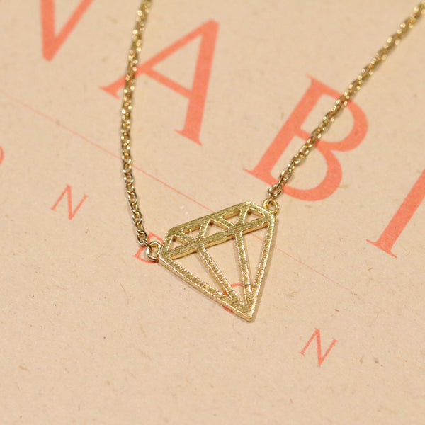 Line diamond necklace